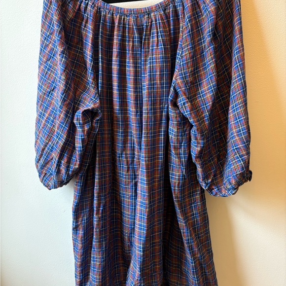 Doen Jullien Dress in Azure French Plaid - Picture 2 of 5